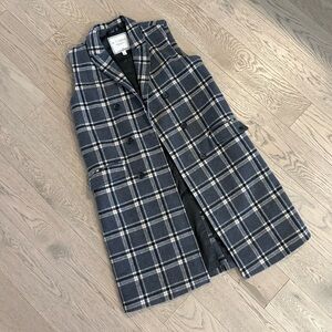 Women’s Plaid Double-Breasted Vest